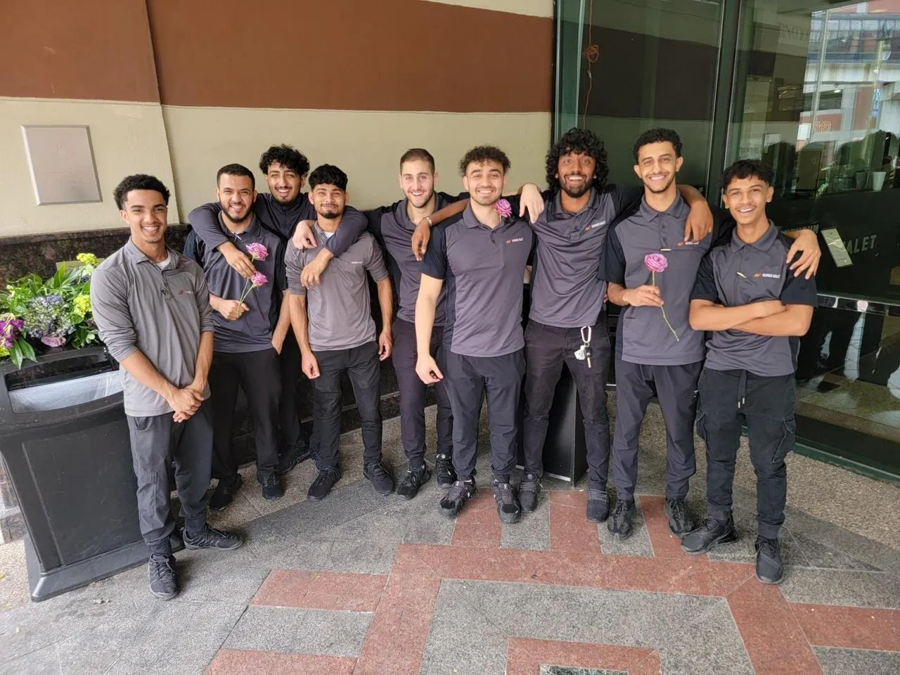 The Acropolis Parking valet team in uniform